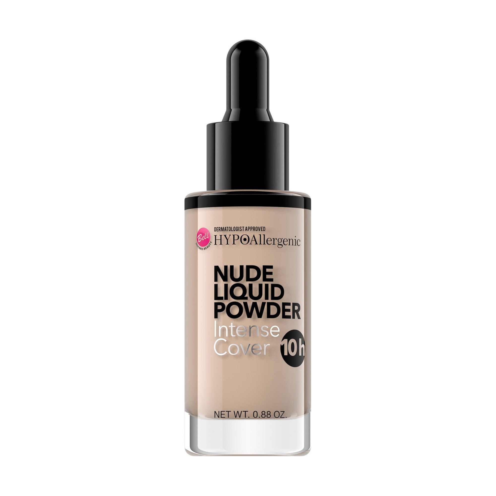 Рідка пудра для обличчя Bell HypoAllergenic Nude Liquid Powder Intense Cover 04 Golden Beige, 25 г